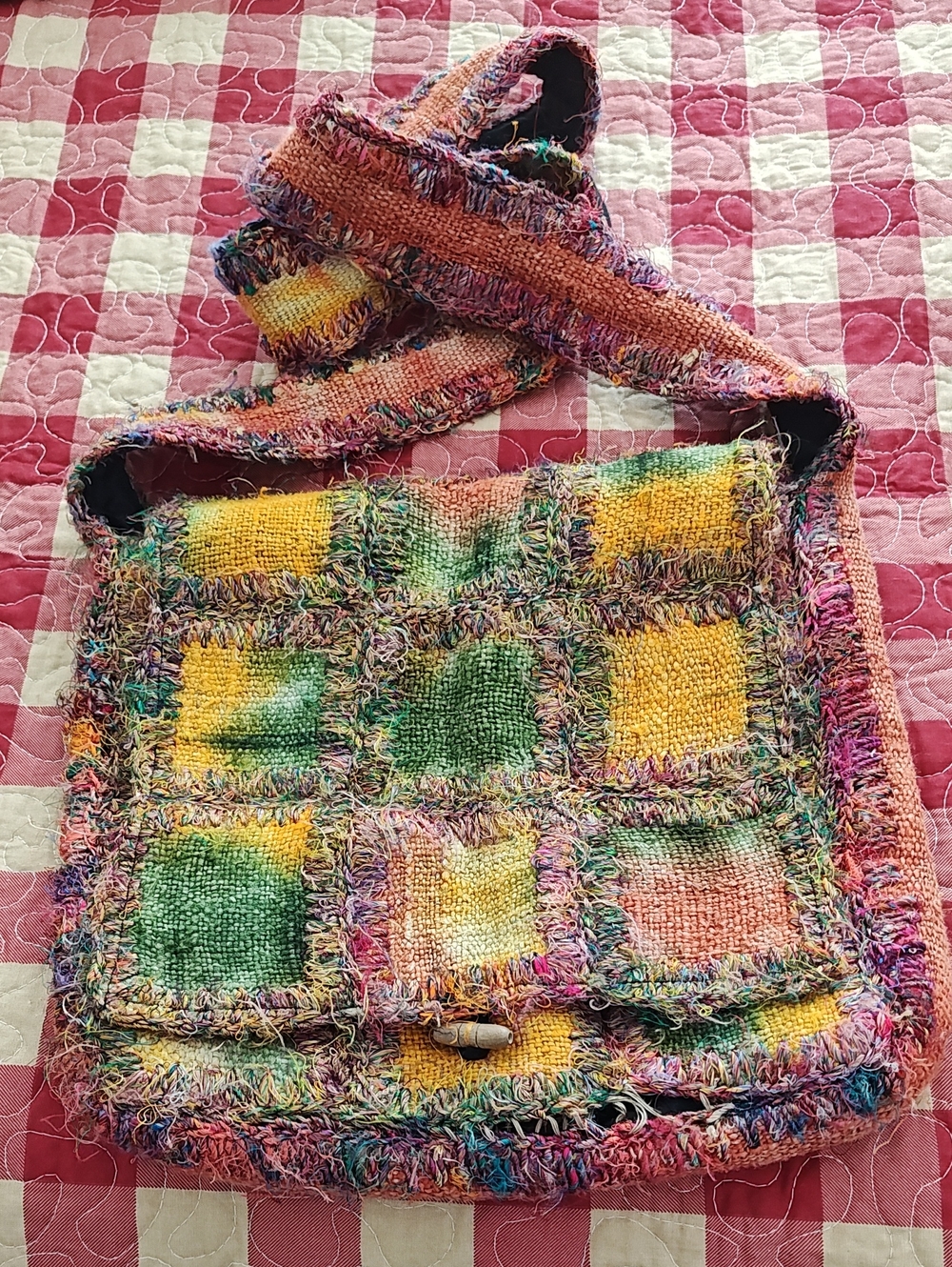 Crossbody Bag in Yellow & Green